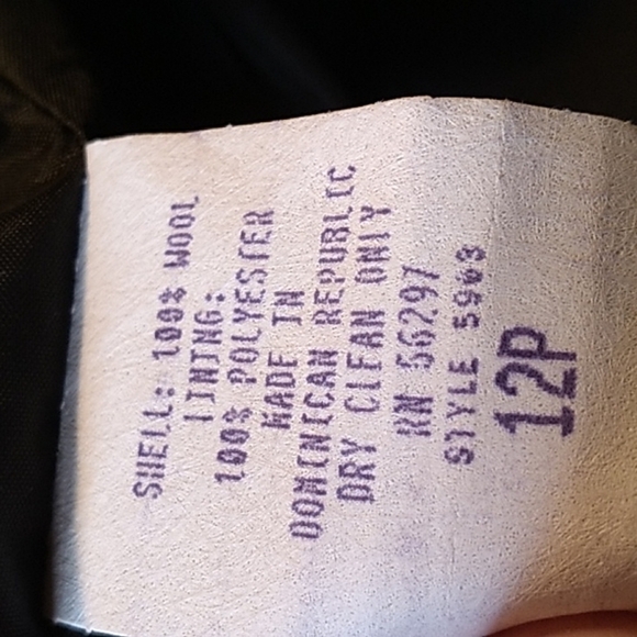 Vintage Julia Klein 12P wool black trench coat - Picture 4 of 4